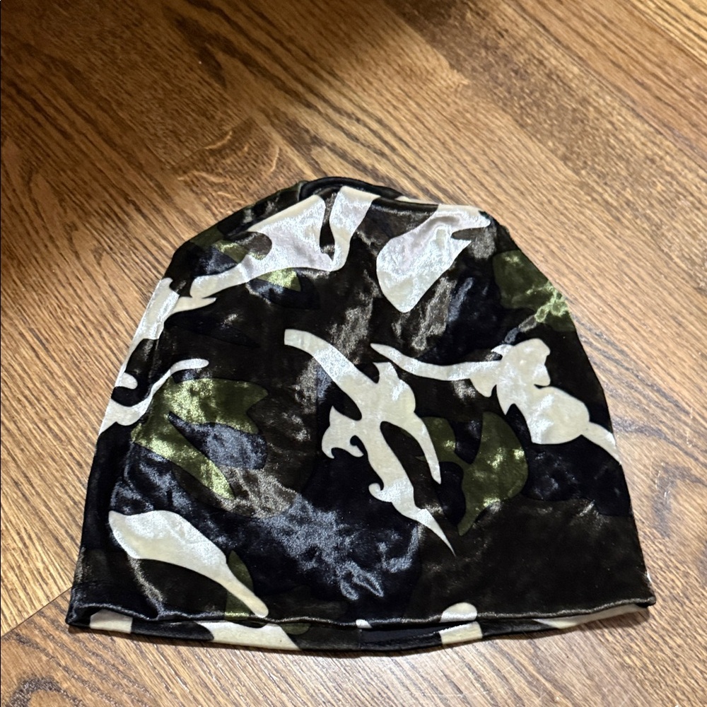 Camouflage Velvet Beanie